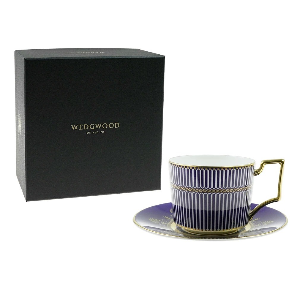 2本的劍｜韋奇伍德 (WEDGWOOD) Anthemion 茶杯碟組｜精緻骨瓷｜茶杯&托碟｜250ml